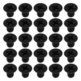 YINETTECH 100PCS M4X6mm Flat Head Machine Screw Compatible with Milwaukee 2557-20 M12 Fuel 3/8 Inch Ratchet Cross Countersunk Screw