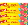 Glad Cling N Seal Plastic Wrap for Food, Airtight Seal,