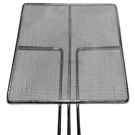 Stainless Steel Skimmer for Fryers (6” x 6”) - Durable Design, Easy-to-Clean - Ideal for Straining & Draining