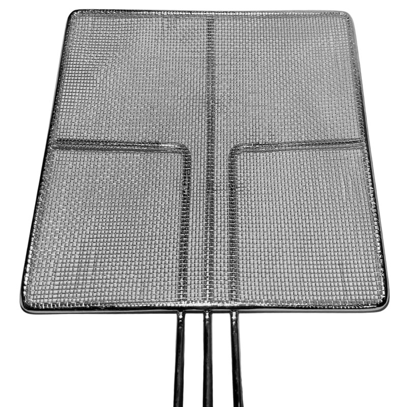 Stainless Steel Skimmer for Fryers (6” x 6”) - Durable