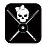 Pool Set Skull Girl Crossbones TP 562 vinyl 6" Decal