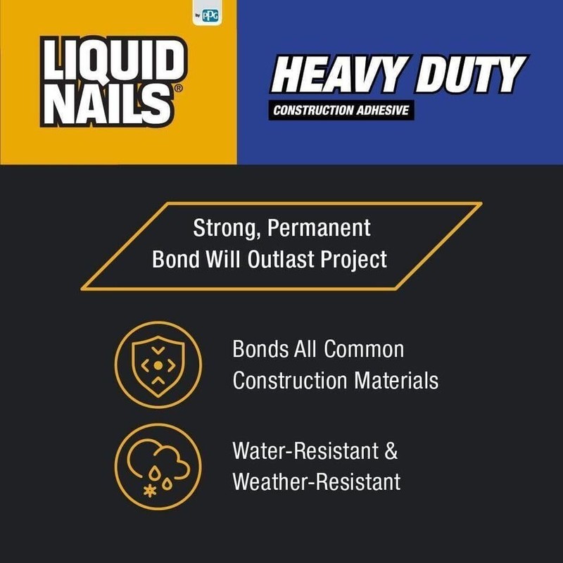 Liquid Nails LN-903 12 Pack Heavy Duty Construction Adhesive, Tan