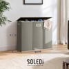 SOLEDI 180L 3-Section Laundry Hamper with Lid, Extra Large Dirty