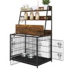 IDEALHOUSE Dog Crate Furniture,Flip-up Top Pet Crate Furniture,Indoor End Table