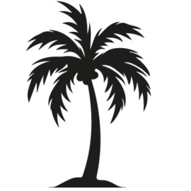 Sloane Palm Tree Premium Permanent Vinyl Decal
