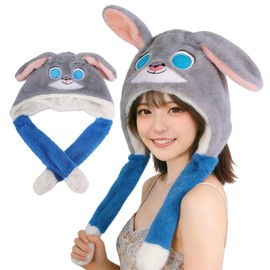 Kimestar Headwear, Movable Ears, Funny, Children, Adults, Christmas Hat, Cosplay, Costume, Animal Hat, Party, Gift, Event (Rabbit)