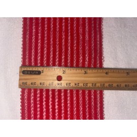 Unbranded 3 yards Cherry Red pinstripe sheer boxer sewing stretch elastic 3.75” wide