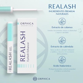 ORPHICA Realash Serum para Pestañas 3 ml - Acondicionador Crecimiento Pestañas, Suero Fortalecedor y Engrosador de Pestañas Largas - suero de pestañas - Tratamiento Eyelash Growth Serum