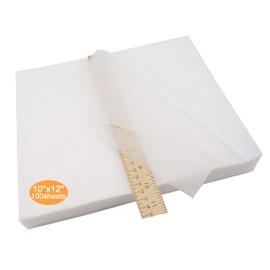 New brothread No Show Mesh (Invisible Mesh) Machine Embroidery Fleece 10 x 12 Inches (25 cm x 30 cm) - 100 Sheets/Pack - Lightweight 50 gm (1.8 oz) - Fits Max Embroidery Surface 20 cm x 25.5 cm