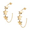 Sheila Fajl Silvina Star Statement Hoop Earrings in Champagne