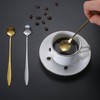 NMQLX Dessert Spoon Set, 6-16 Pcs 7" flower Shape Stainless