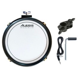 Alesis SE Surge/Command 8 inch Mesh Drum Pad with Clamp and Silverline Audio 10ft Trigger Cable Bundle [Compatible with Roland/Yamaha/Simmons/Ion]