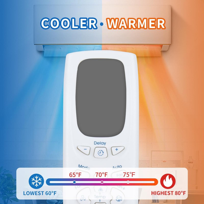 Replacement AC Remote Control for GE Room Air Conditioner YK4EB