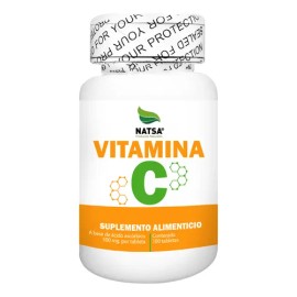 Vitamina C 100 Tabletas 500 Mg Cu, Protegete, Sistema Inmune, Antioxidante, Calidad Premium                                                           