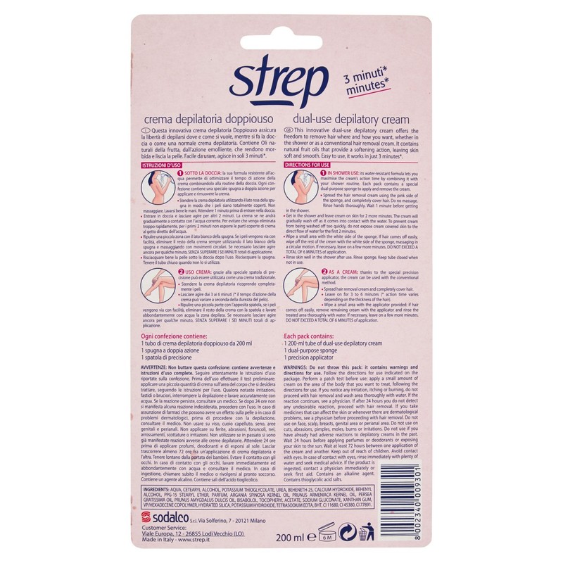 STREP Crema s/doccia depil.200 ml - Hair Removal Agent