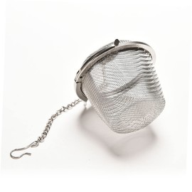 Ipetboom Small Stainless Steel Loose Leaf Tea Infuser with Fine Mesh Filter Extended Chain Hook and Lid for Herbal Teas for Cups and Mugs