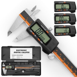 SAFEHITCH - Digital Vernier Caliper - Inches - MM - Inch Fraction Conversion - Extra Large LCD Screen - 0-155mm - 100th/MM Accuracy