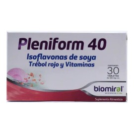 Isoflavonas De Soya Pleniform 40 Con 30 Tabletas Sabor Sin Sabor