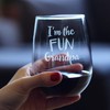 Fun Grandpa - Funny Grandfather Stemless Wine Glass Gift for