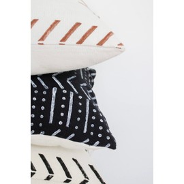 CASA BOHO Lumbar Pillow Cover Mudcloth Pillow Black White Geometric Pillow Long Throw Pillow Tribal Pillow Aztec Decorative Pillow Arrows