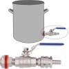 HBYOB Homebrewing Weldless Ball Valve Kit Quick Disconnects 304 Stainless