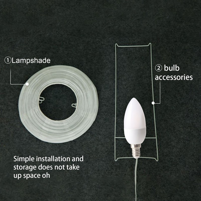 Table Paper Lamp Modern Minimalist Decorative E14 Bulb Lantern Bedside