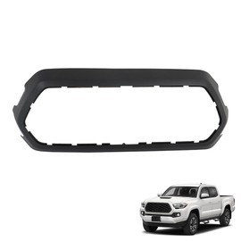 TJHSM Front Upper Grille Outer Frame Surround Black Textured Replacement for 2016-2022 Tacoma Cab Pickup 4-Door NSPS7779MBK