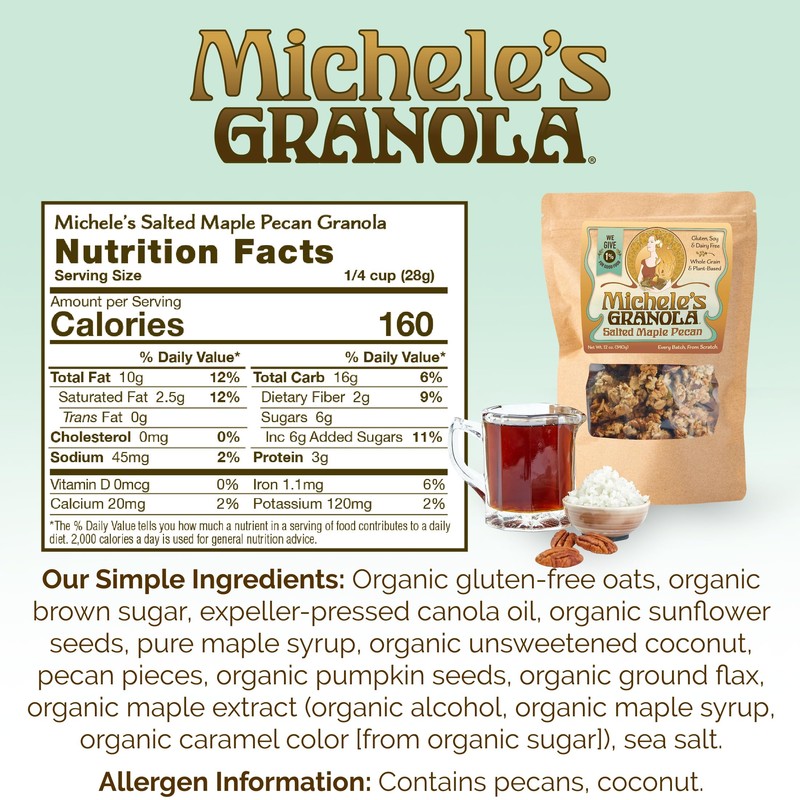 Michele's Granola - Salted Maple Pecan - Handmade Non-GMO Whole