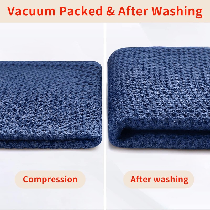 Homaxy Homaxy 100% Cotton Oversized Waffle Weave Kitchen Dish Towels,