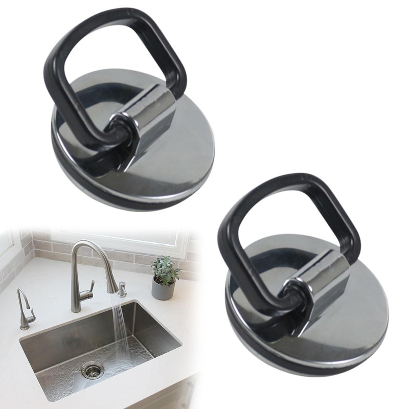 2 Pcs Bath or Kitchen Sink, 42-46mm Chrome Sink Plug