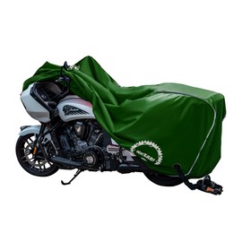 Nuzari Premium Motorcycle Cover - Motorcycle Covers Waterproof Outdoor Storage - Dirt Bike Cover (Hunter Green, X-Large)