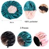 Gorros Rizadores de Raso 3 Piezas, Capó De Satén Gorro