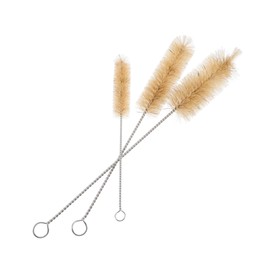 Gatuida 3pcs Stainless Steel Flask Brush Set Versatile Tube Cleaning Brushes for Beakers Test Tubes Lab Glassware Soft Bristles Multiple for Easy Access to Narrow Spaces