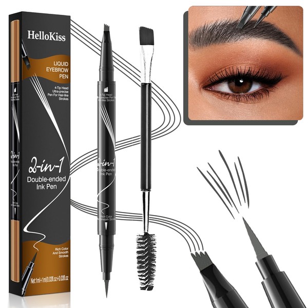 Eyebrow Pen, 2-in-1 Dual-ended Microblading Eyebrow Pencil, Eye Brow Pencils