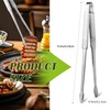 4 Pcs 9.5-Inch Stainless Steel Korean & Japanese BBQ Tongs