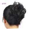 Gatuida Elastic Hair Scrunchie Bun Extension for Women Wavy Curly