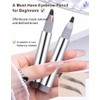 Erinde Lápiz de Cejas Líquido con Efecto Microblading,02 Brown Fórmula