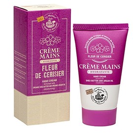 Maison du Savon de Marseille - French Hand Cream - Natural Organic Moisturiser made with Cherry Blossom - 75 ml Tube