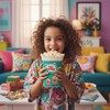 ONONEXPRESS MIX 4 pcs Reusable Plastic Popcorn Containers/Popcorn Bowls Set