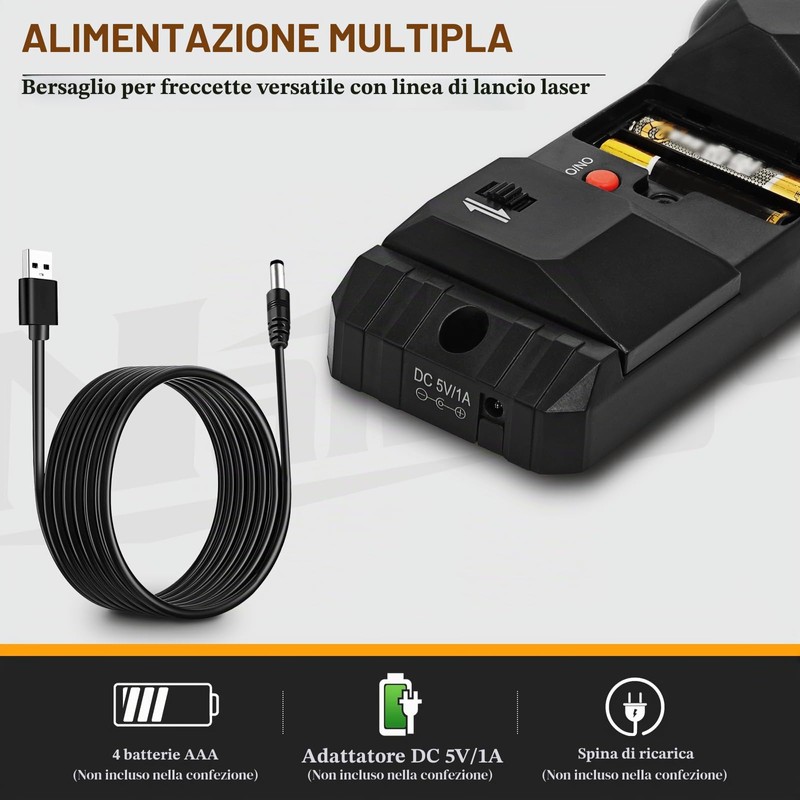 Naissgo Illuminazione per bersaglio, freccette, illuminazione per bersaglio, linea di