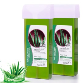 2 Pack Wax Roller Refill: Roll on Wax Refill for At-Home Hair Removal - for Body Legs Arms Women & Men (3.53oz/100g, 2Pack)