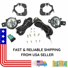 CONCEPT AUTOMOTIVE LIGHTS For 2007 2008 2009 Nissan Altima Fog Lights Lamp and Assembly Set L&R Side