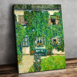 CP CANVASPATH Forester's House in Weissenbach II Garden by Gustav Klimt Size:24x30x1.5 Canvas Prints Giclee Print Wall Art for Home Decor