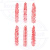 Fabric Wood Stamps Decorative Border Design Printing Blocks (Set of