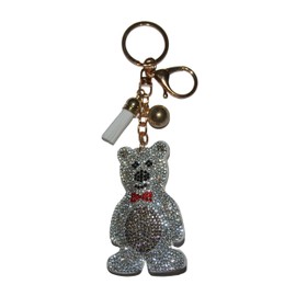 Christmas Polar Bear Keychains for Women, Christmas Gift, Fun Stocking Stuffers, Rhinestone Purse Charms for Handbags