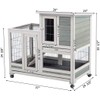 Esright Rabbit Hutch Pet House for Small Animals 37 inches