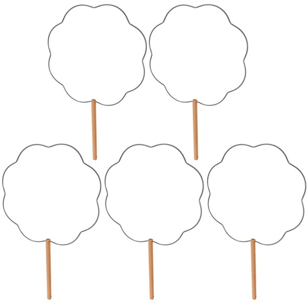 Gadpiparty Handmade Wedding Fan with Iron Frame - Short Handle