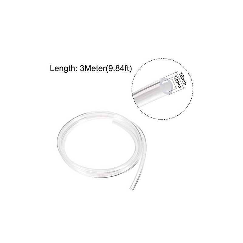 sourcing map PVC Air Hose Flexible Plastic 12mm Inner Dia.