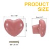 sourcing map 2 Packs Ceramic Drawer Knobs, Heart-Shaped Dresser Pulls,