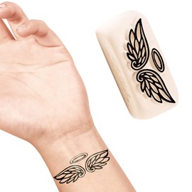 LaDot Tattoo for Children and Adults, Temporary Skin-friendly Fake Tattoos, Tattoo Stamps without Needles for Body and Arm, Waterproof, Ceramic Stamp Wings